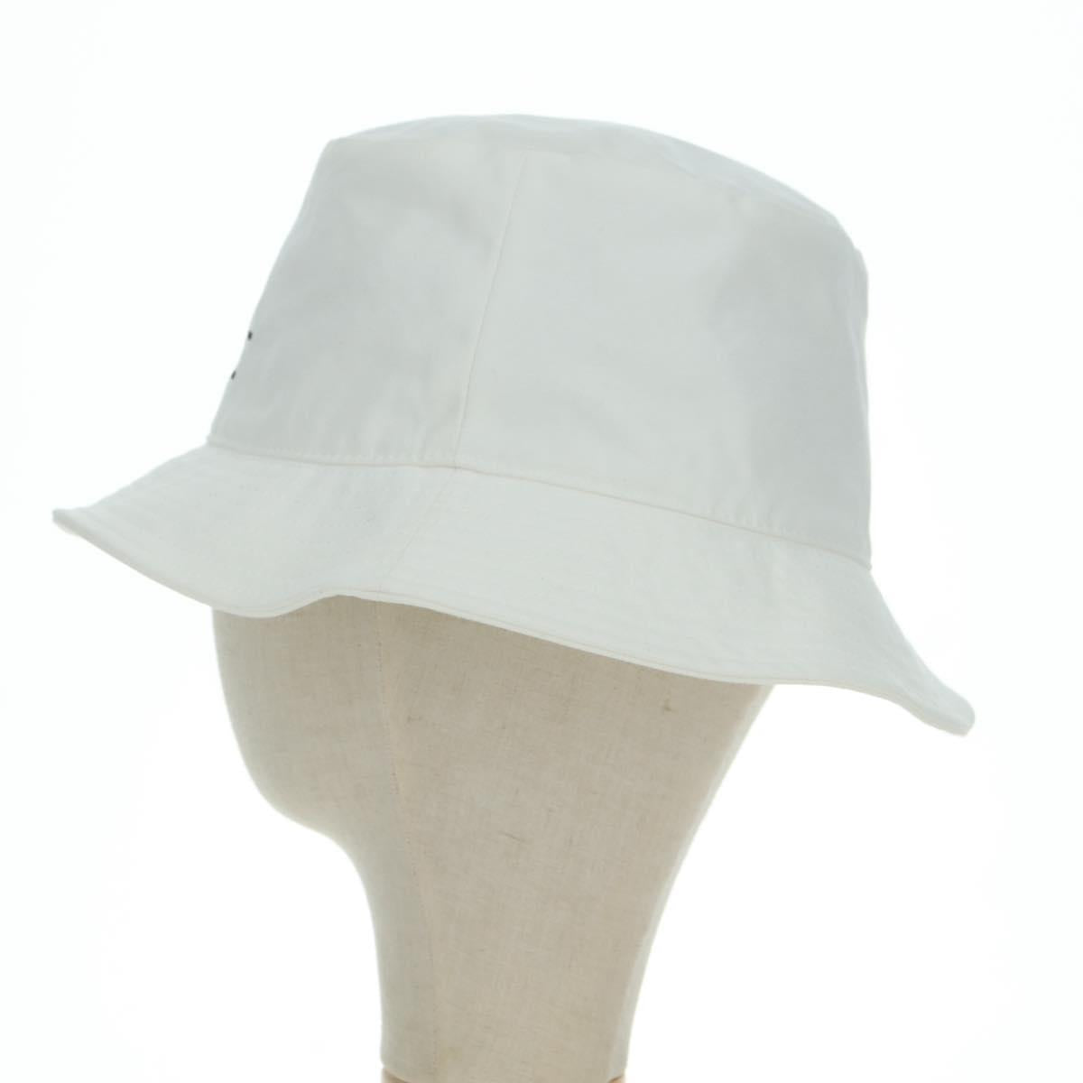 CELINE Bucket Hat Cotton L White Auth 175079M