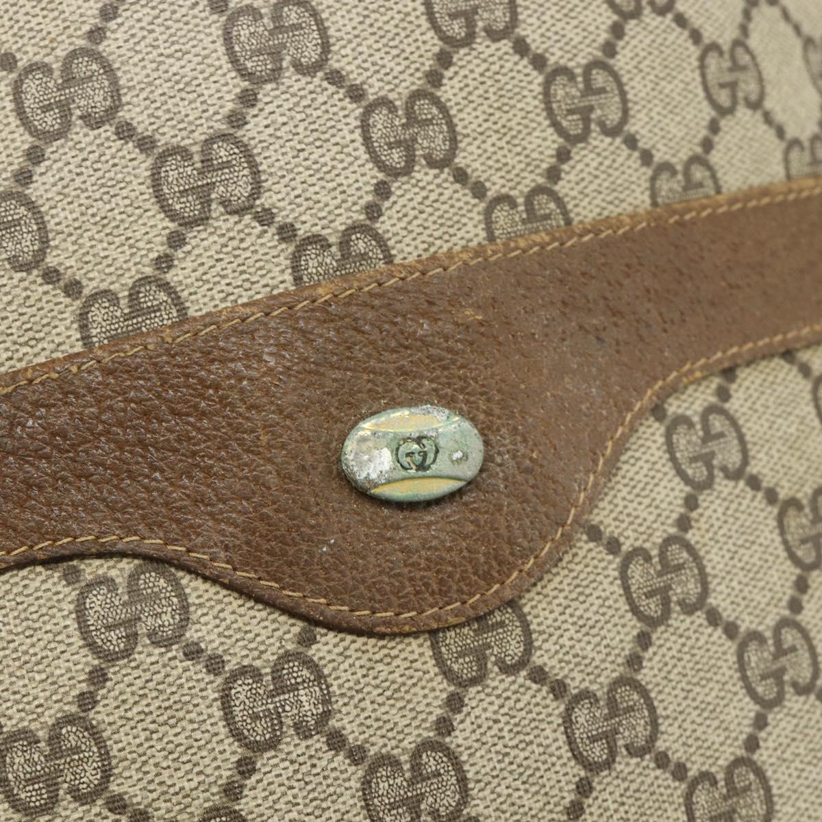 GUCCI GG Supreme Web Sherry Line Tote Bag PVC Beige Gold 120 02 003 Auth 175086