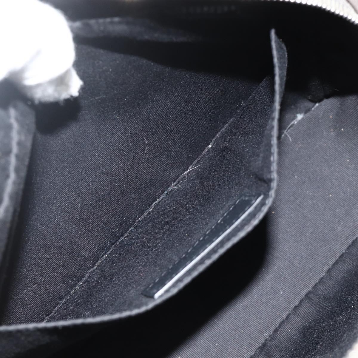 SAINT LAURENT Shoulder Bag Leather Gray Silver Auth 175088A