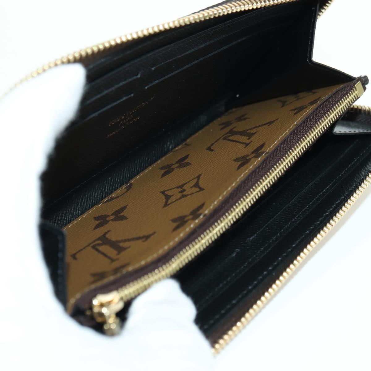 LOUIS VUITTON Monogram Reverse Portefeuille Clemence Wallet M82336 Auth 175096SM