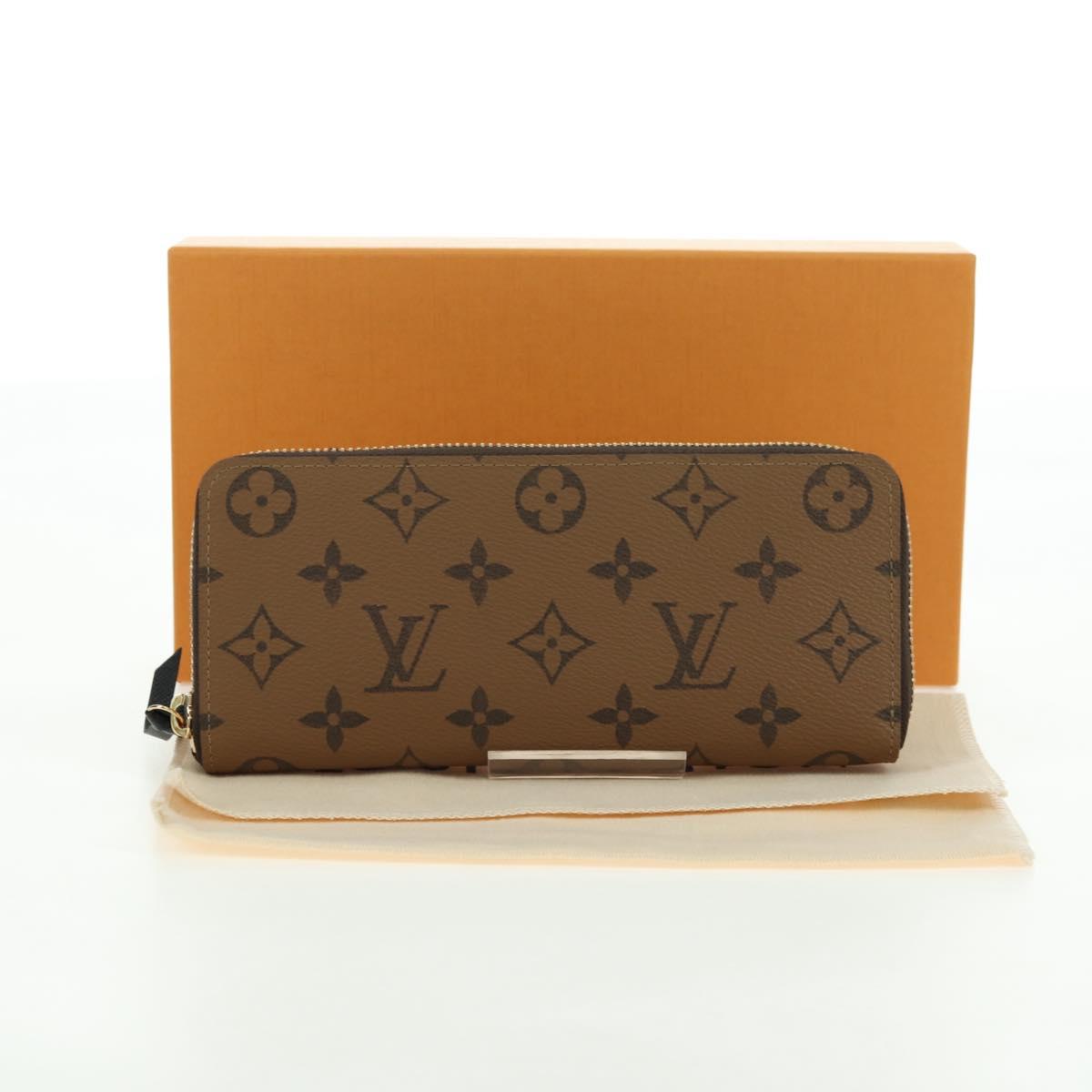 LOUIS VUITTON Monogram Reverse Portefeuille Clemence Wallet M82336 Auth 175096SM