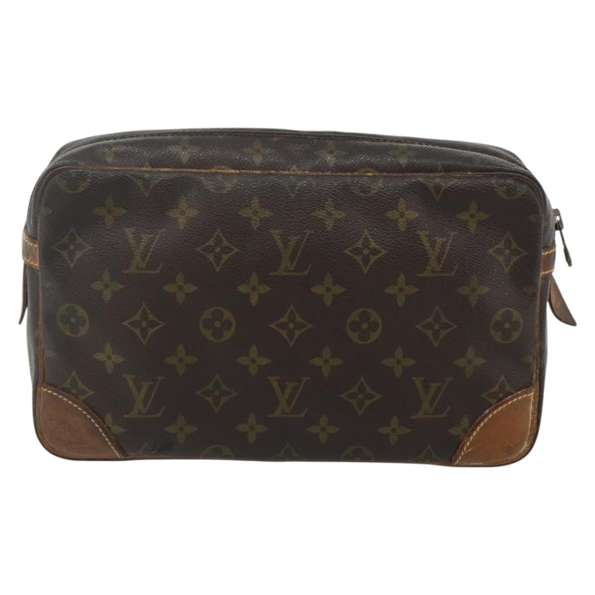 LOUIS VUITTON Monogram Compiegne 28 Clutch Bag M51845 LV Auth 175116