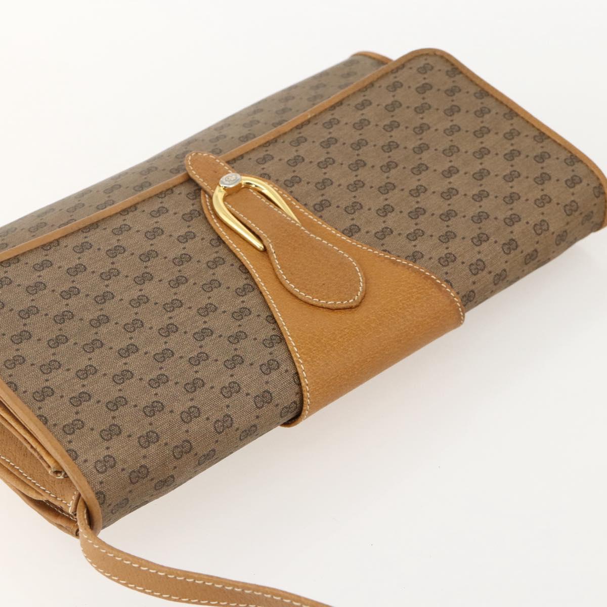 GUCCI Micro GG Supreme Shoulder Bag PVC Beige Gold 89 02 050 Auth 175149