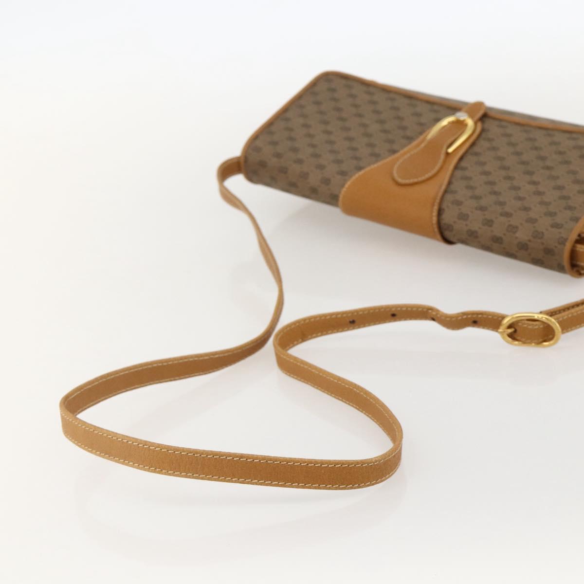 GUCCI Micro GG Supreme Shoulder Bag PVC Beige Gold 89 02 050 Auth 175149