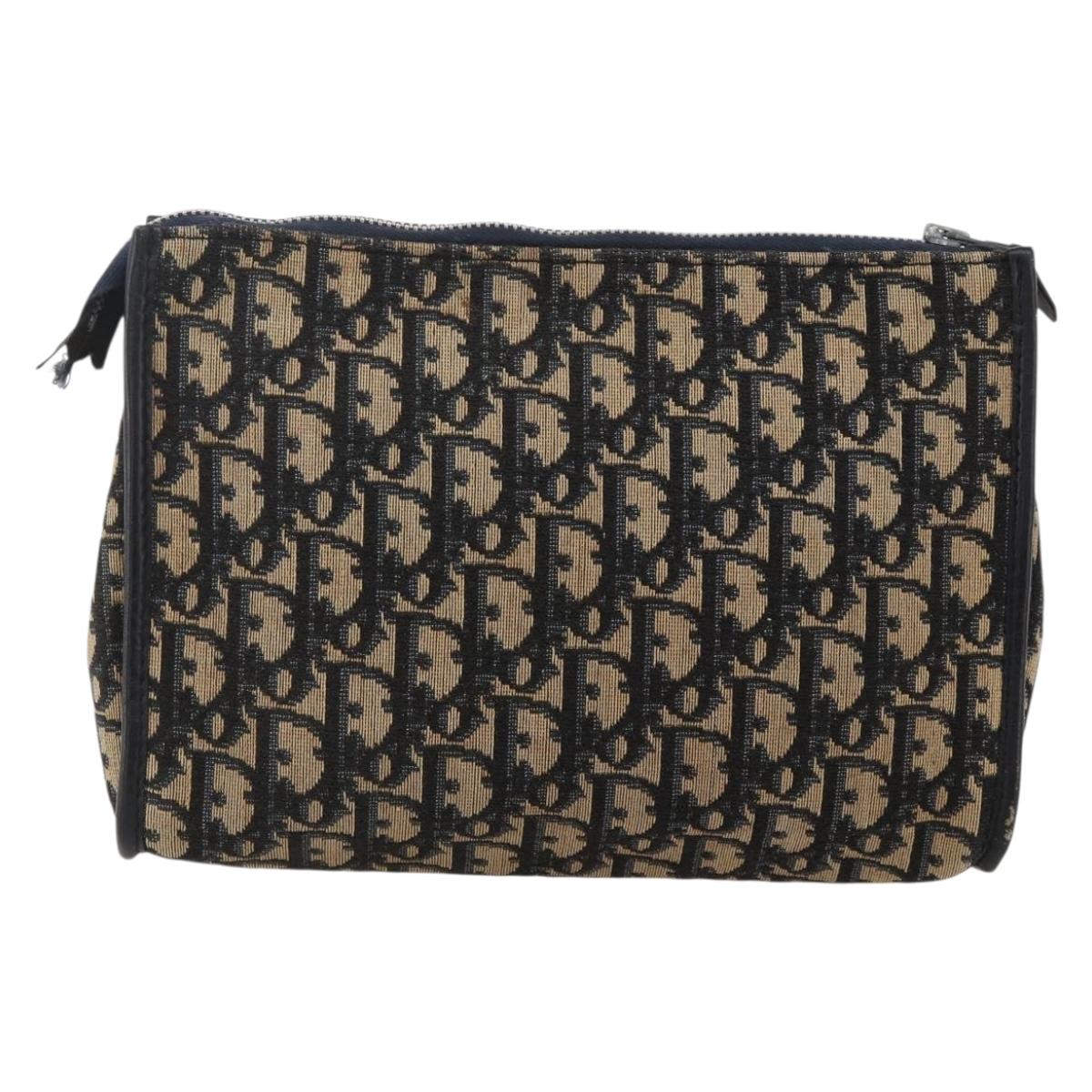Christian Dior Trotter Canvas Clutch Bag Navy Auth 175154
