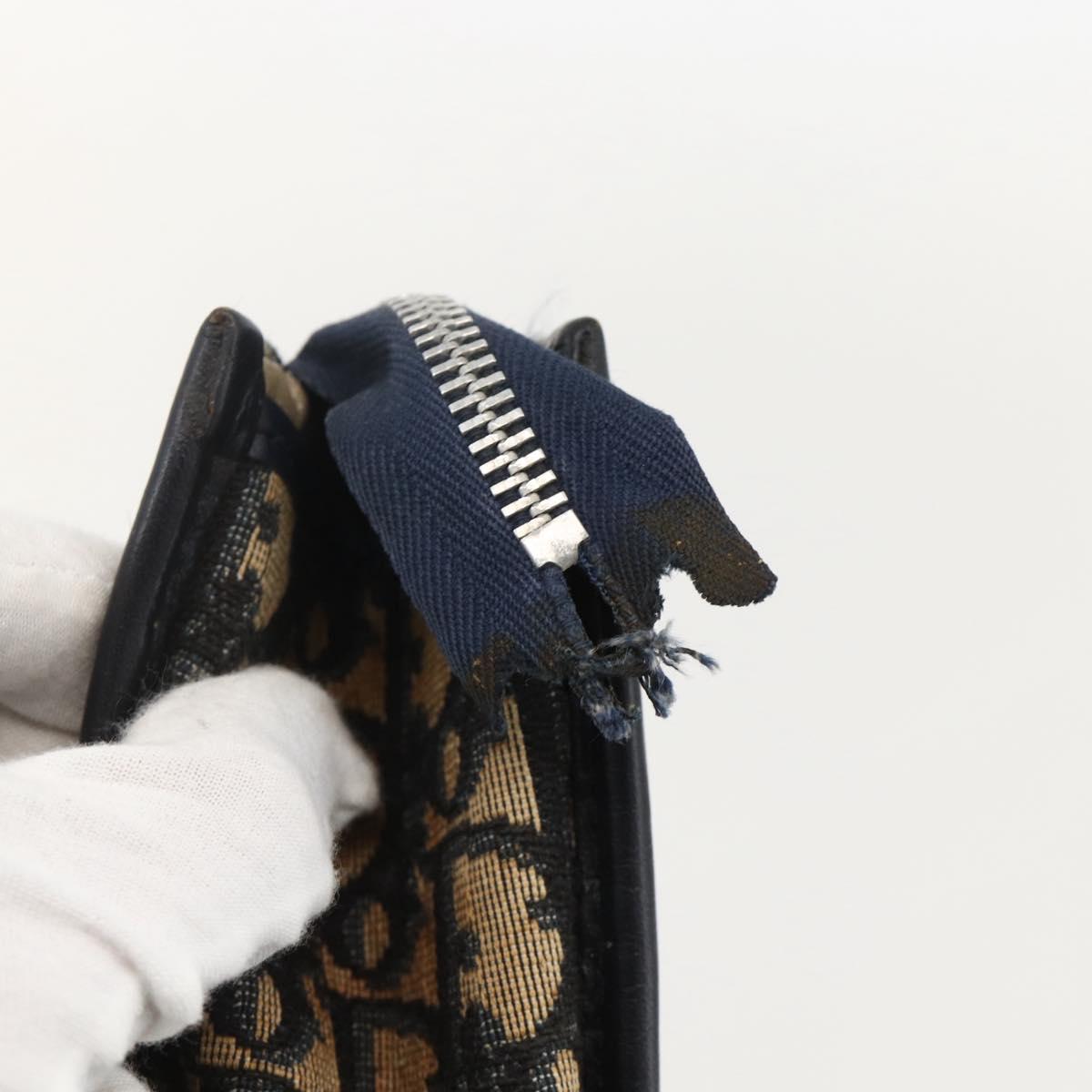 Christian Dior Trotter Canvas Clutch Bag Navy Auth 175154