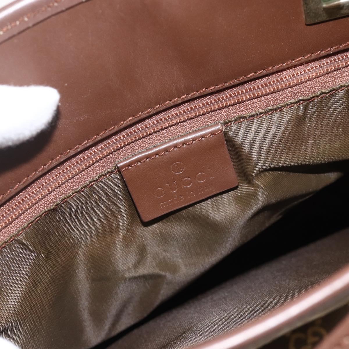 GUCCI GG Canvas Tote Bag Brown Gold 002 1099 3444 Auth 175244