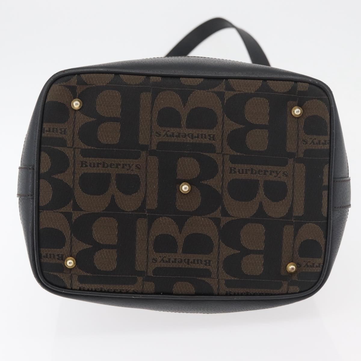 Burberrys Purse Hand Bag Canvas 2way Brown Gold Auth 175256A