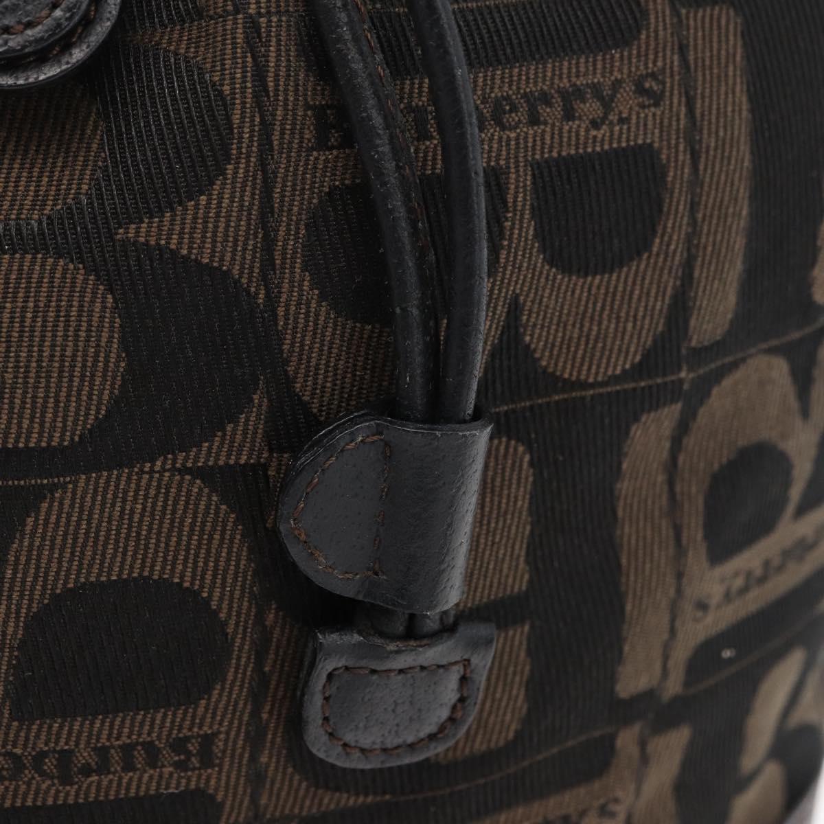 Burberrys Purse Hand Bag Canvas 2way Brown Gold Auth 175256A