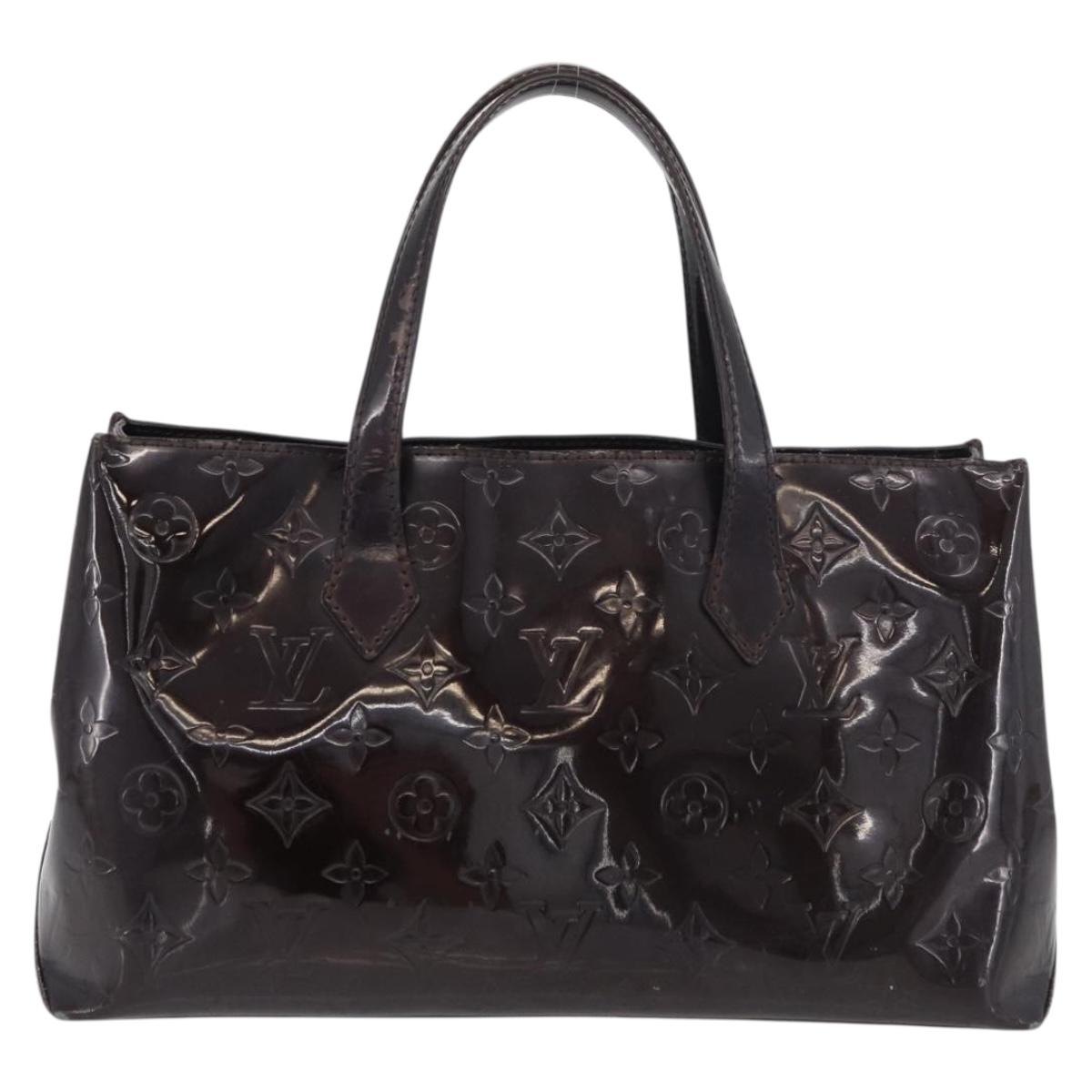 LOUIS VUITTON Monogram Vernis Wilshire PM Hand Bag Amarante M93641 Auth 175410