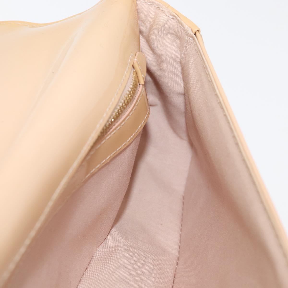 LOUIS VUITTON Vernis Pochette Sobie Bag Rose Flow Lantern M93489 LV Auth 175411A