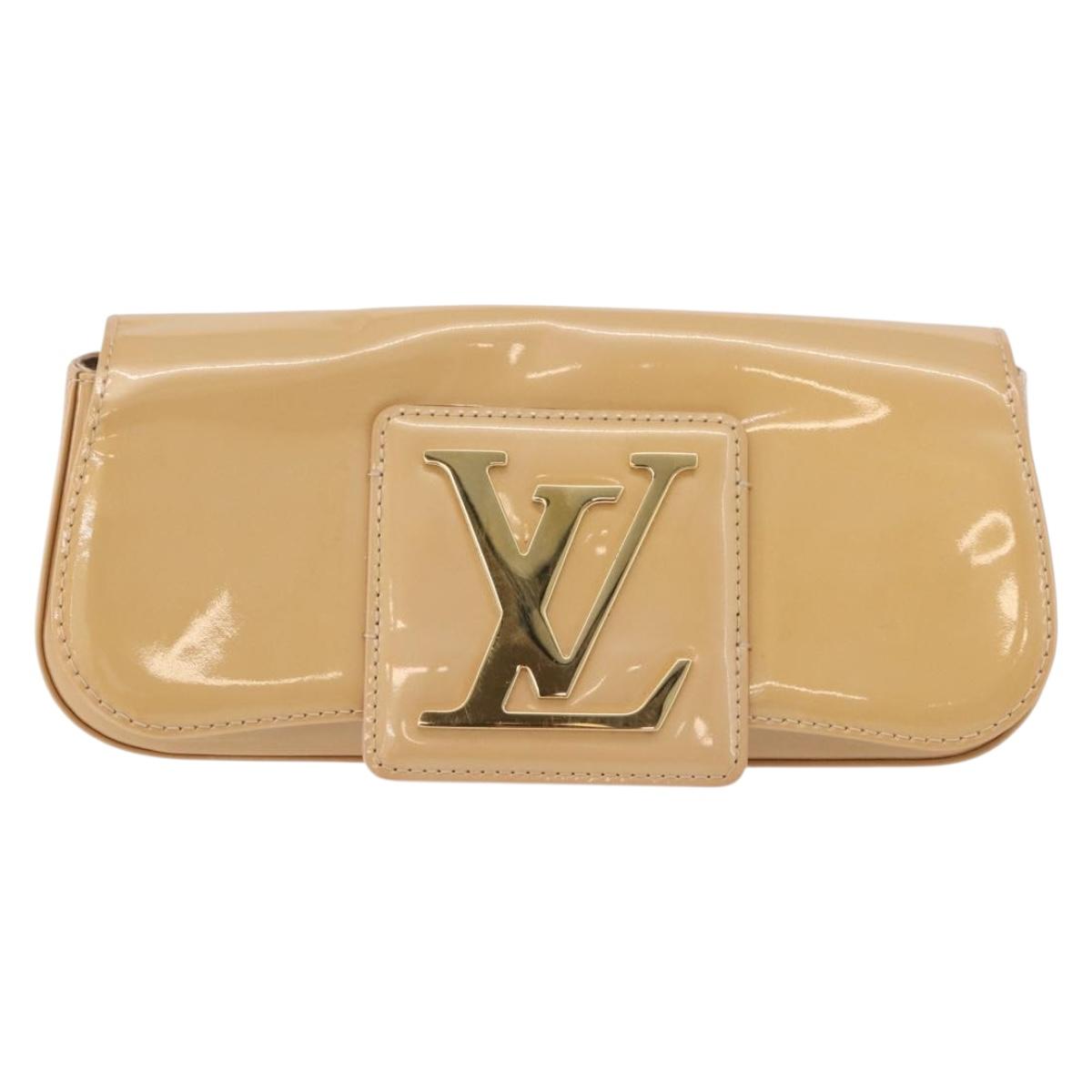 LOUIS VUITTON Vernis Pochette Sobie Bag Rose Flow Lantern M93489 LV Auth 175411A
