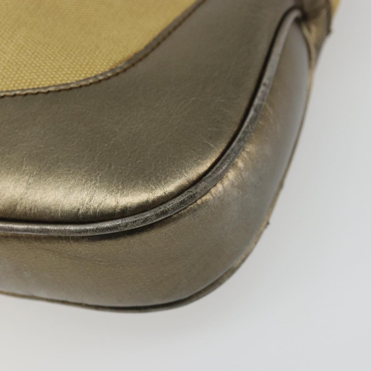 GUCCI Jackie Shoulder Bag Canvas Beige Gold 001 3306 Auth 175420