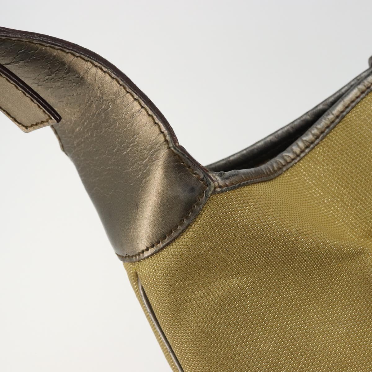 GUCCI Jackie Shoulder Bag Canvas Beige Gold 001 3306 Auth 175420