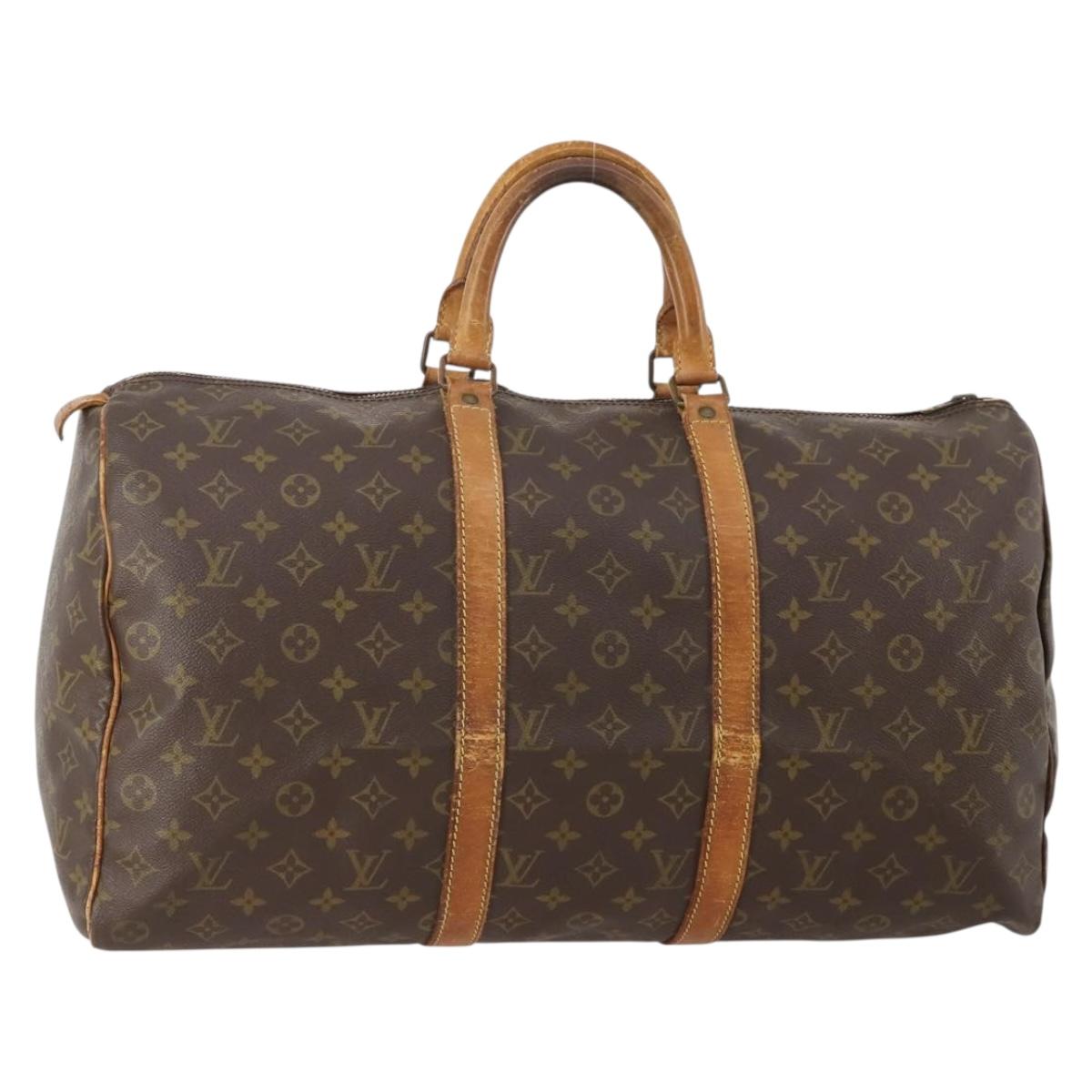 LOUIS VUITTON Monogram Keepall 50 Boston Bag M41426 LV Auth 175430