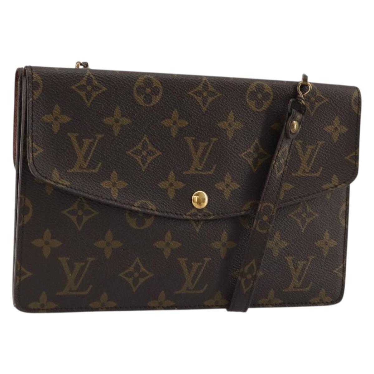 LOUIS VUITTON Monogram Double Rabat Shoulder Bag M51815 LV Auth 175461