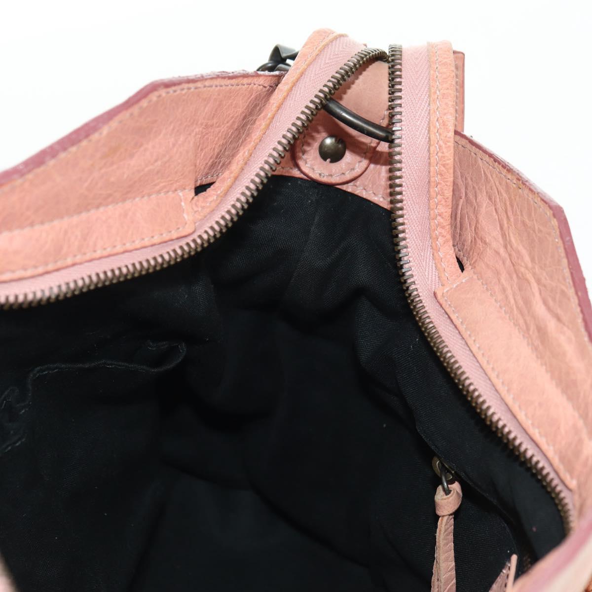 BALENCIAGA The Town Hand Bag Leather 2way Pink 240579 Auth 175475SAV