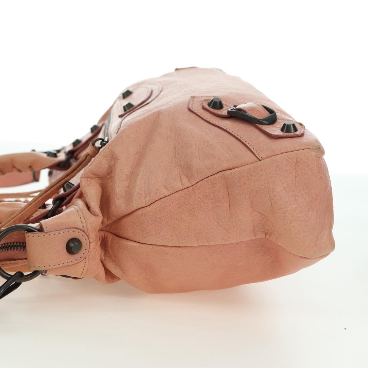 BALENCIAGA The Town Hand Bag Leather 2way Pink 240579 Auth 175475SAV