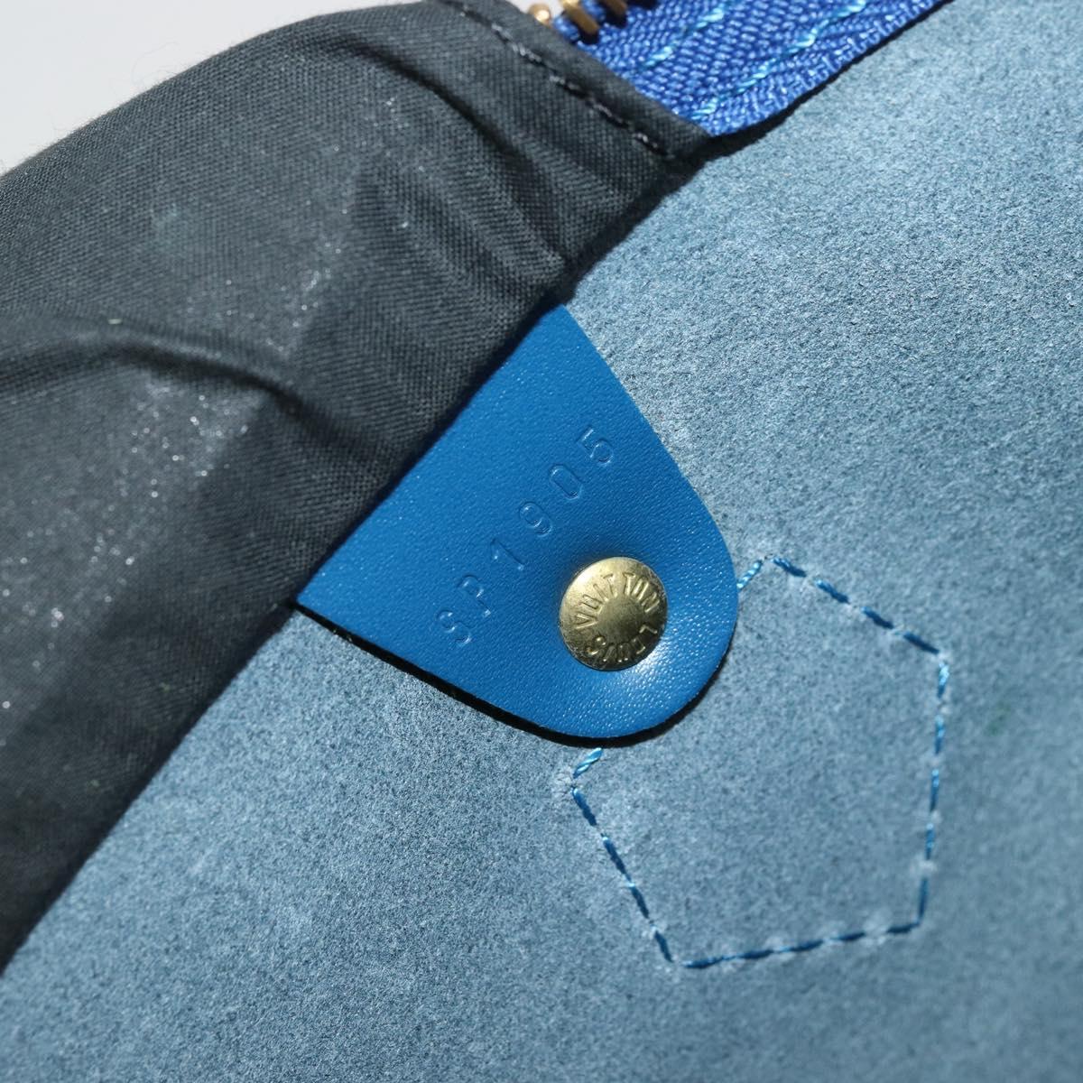 LOUIS VUITTON Epi Speedy 35 Hand Bag Toledo Blue M42995 LV Auth 175504A
