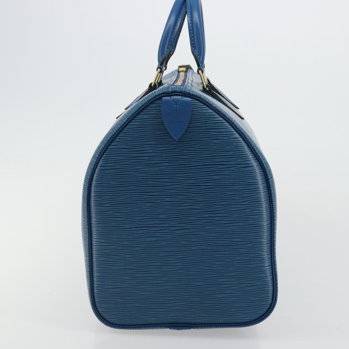 LOUIS VUITTON Epi Speedy 35 Hand Bag Toledo Blue M42995 LV Auth 175504A