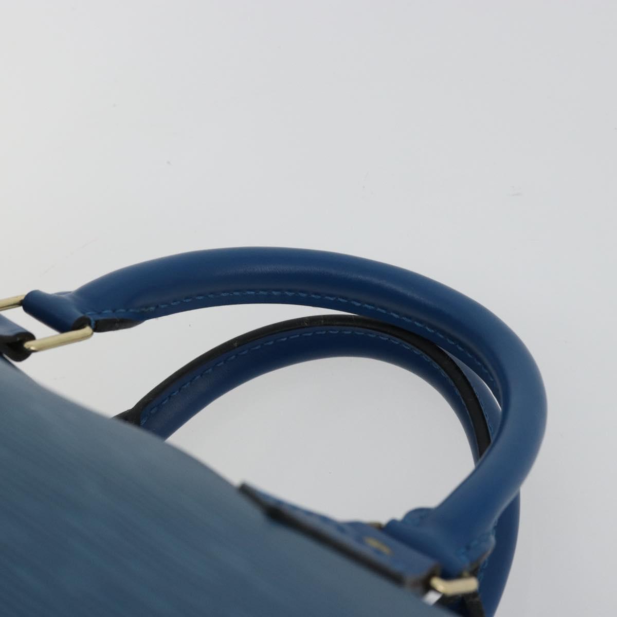 LOUIS VUITTON Epi Speedy 35 Hand Bag Toledo Blue M42995 LV Auth 175504A