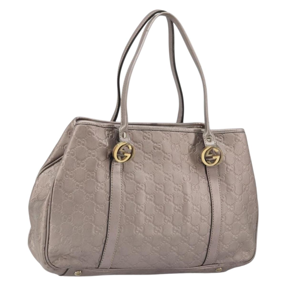 GUCCI GG Canvas GG Twins Tote Bag Pink Gold 232957 Auth 175514A
