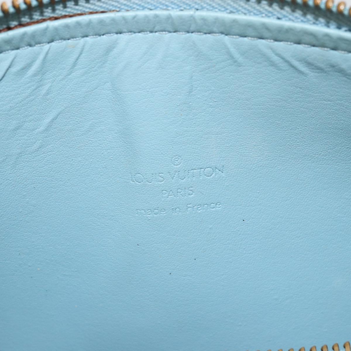 LOUIS VUITTON Monogram Vernis Bedford Hand Bag Baby Blue M91007 LV Auth 175527