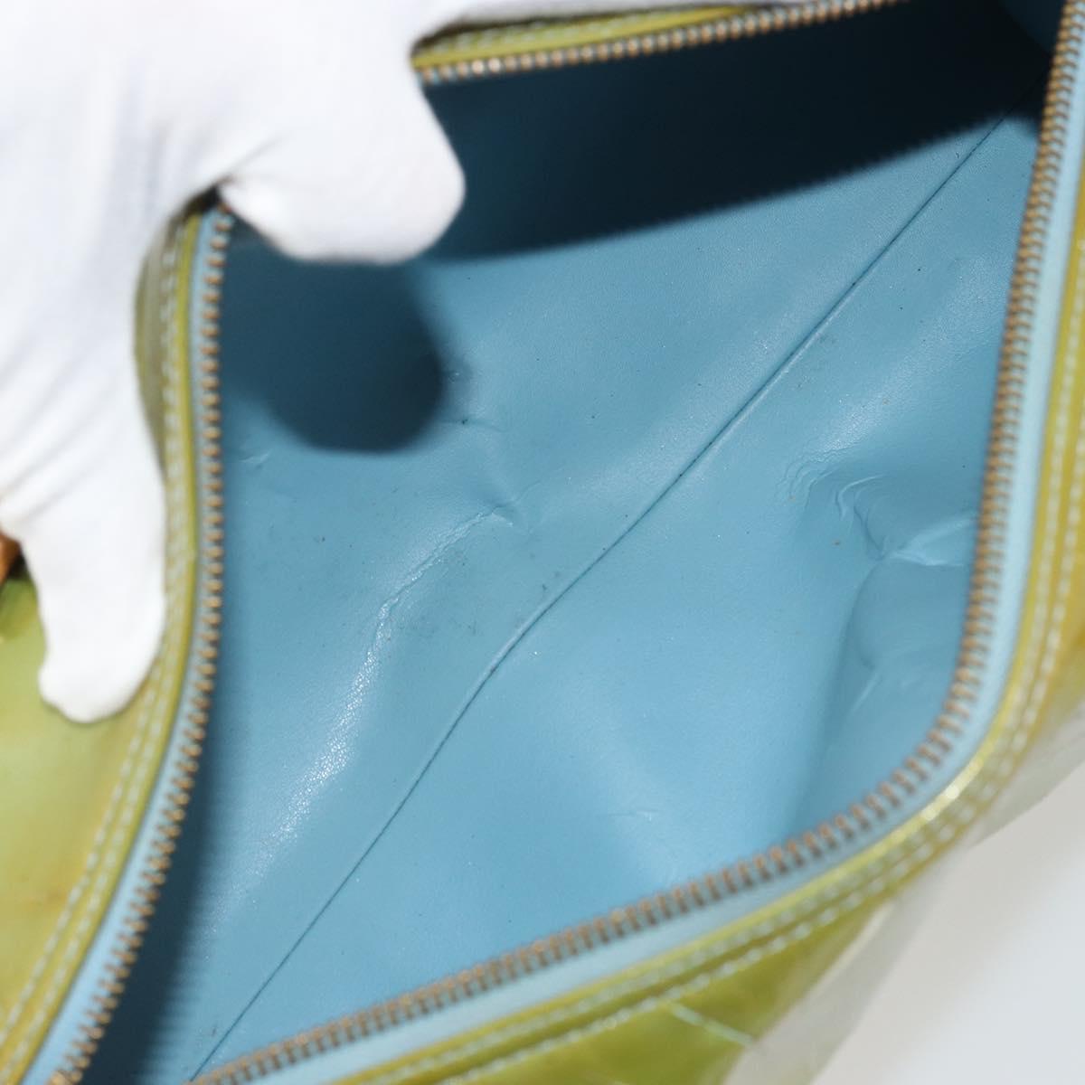 LOUIS VUITTON Monogram Vernis Bedford Hand Bag Baby Blue M91007 LV Auth 175527