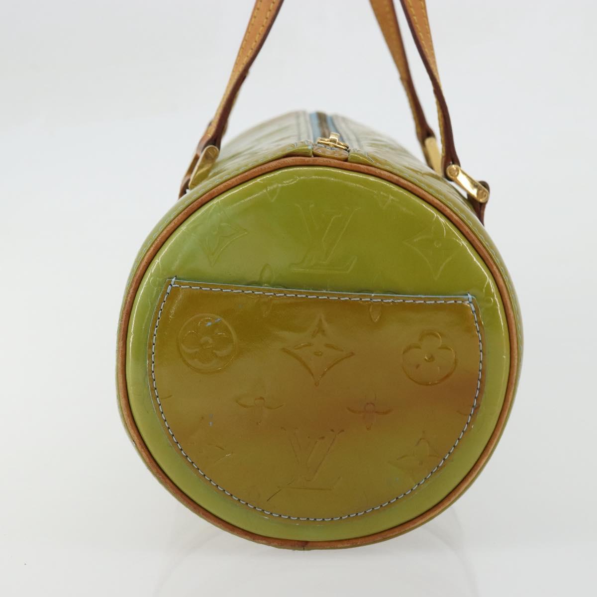 LOUIS VUITTON Monogram Vernis Bedford Hand Bag Baby Blue M91007 LV Auth 175527