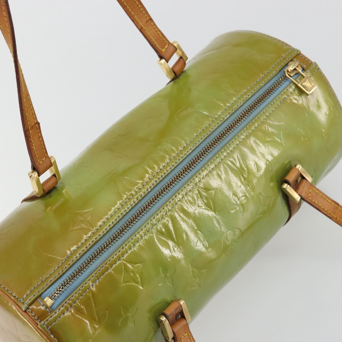 LOUIS VUITTON Monogram Vernis Bedford Hand Bag Baby Blue M91007 LV Auth 175527