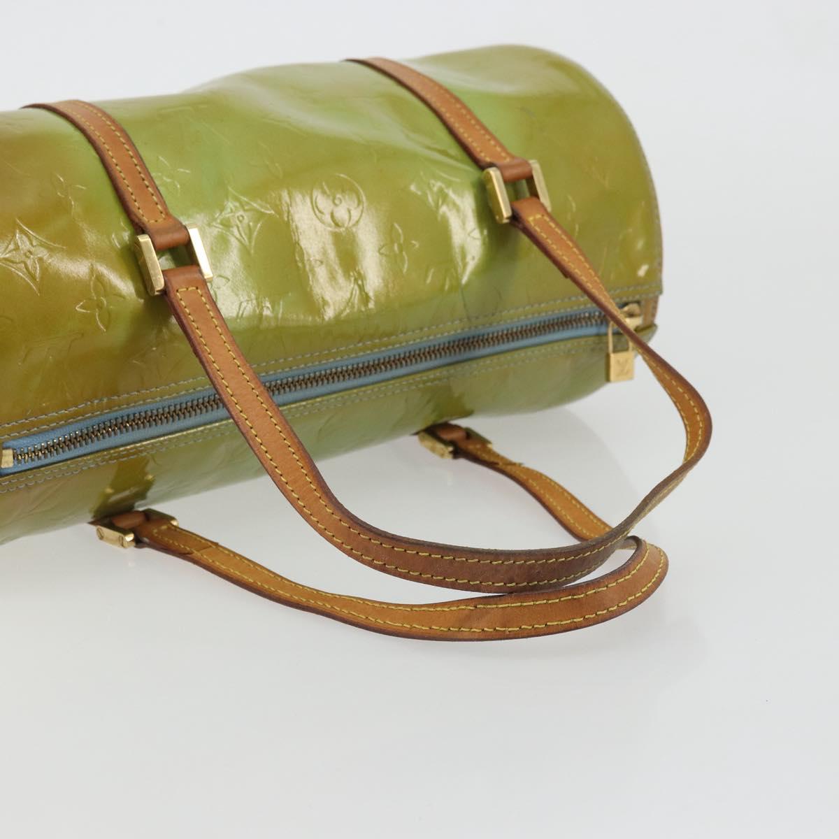 LOUIS VUITTON Monogram Vernis Bedford Hand Bag Baby Blue M91007 LV Auth 175527
