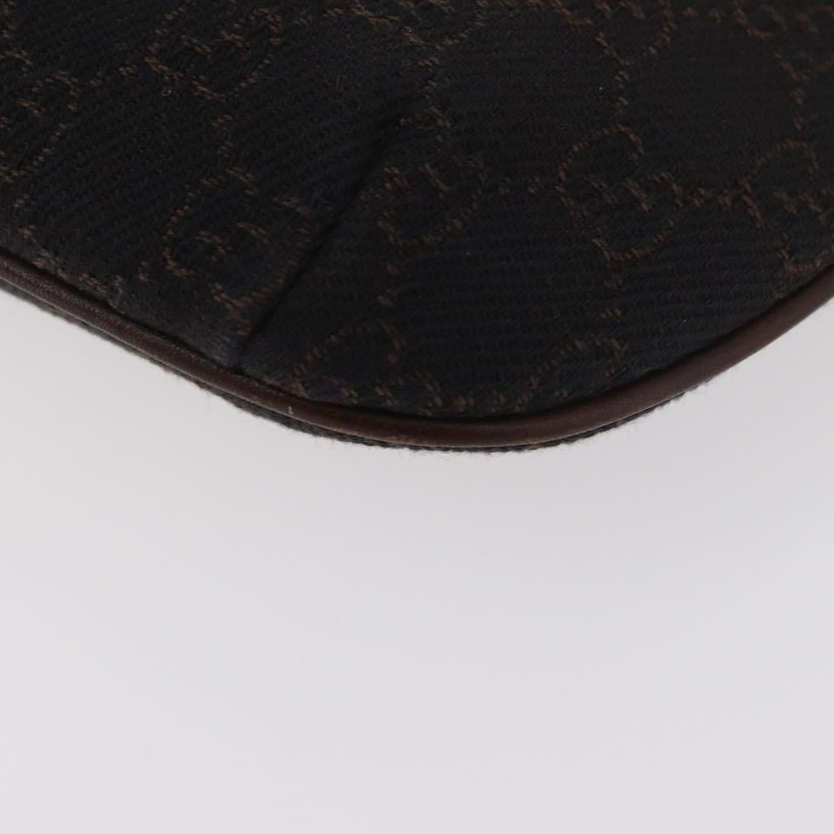 GUCCI GG Canvas Shoulder Bag Black Silver 32160 Auth 175536A