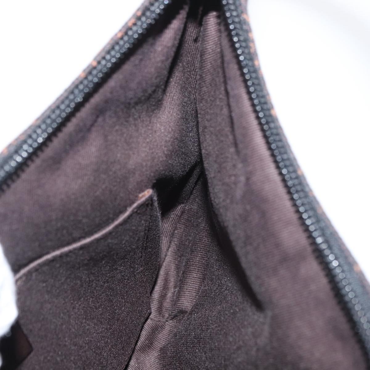 GUCCI GG Canvas Shoulder Bag Black Silver 32160 Auth 175536A