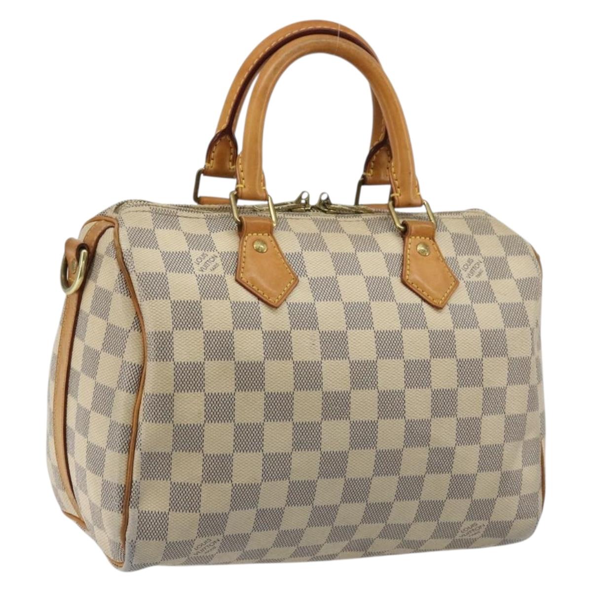 LOUIS VUITTON Damier Azur Speedy Bandouliere 25 Hand Bag N41000 LV Auth 175563