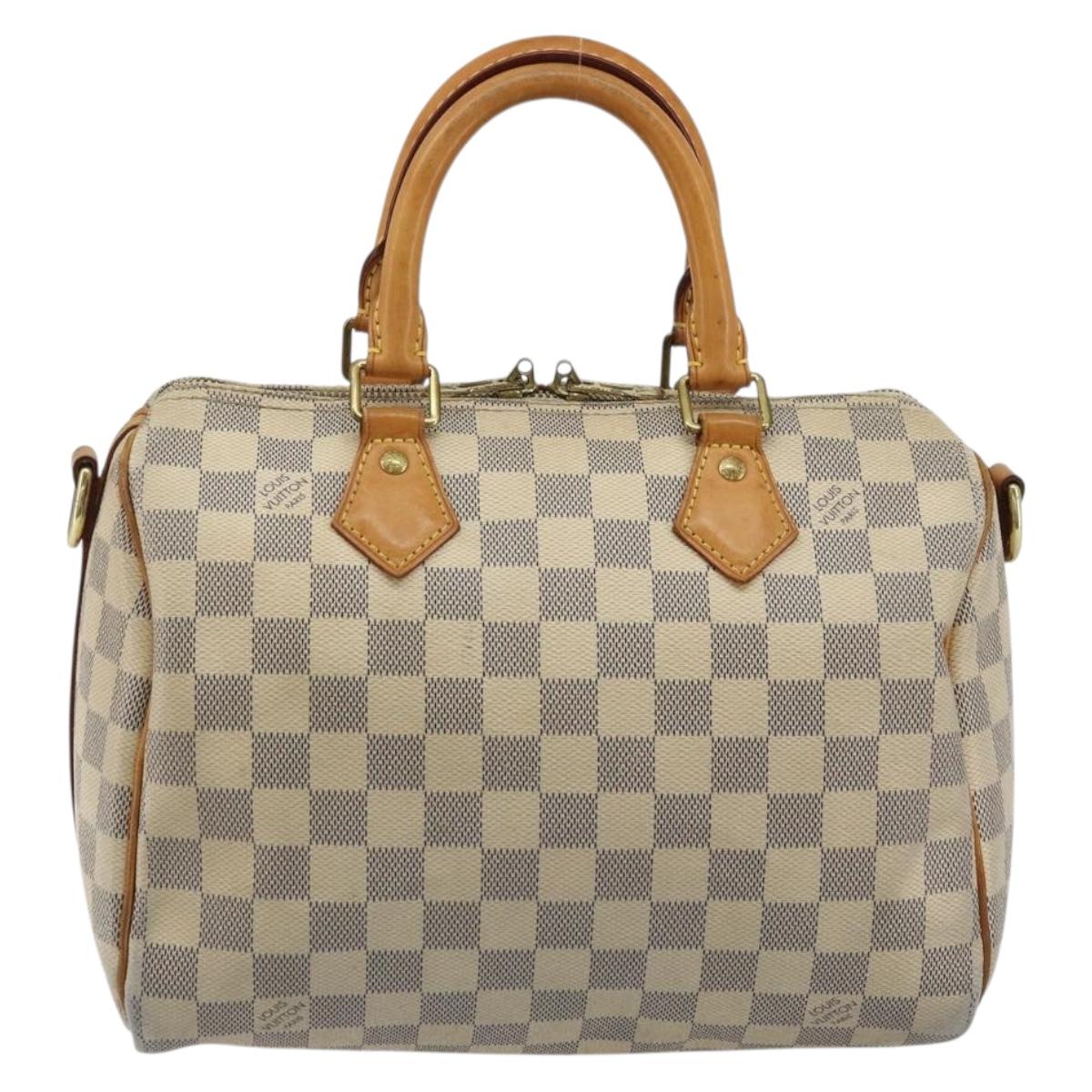 LOUIS VUITTON Damier Azur Speedy Bandouliere 25 Hand Bag N41000 LV Auth 175563