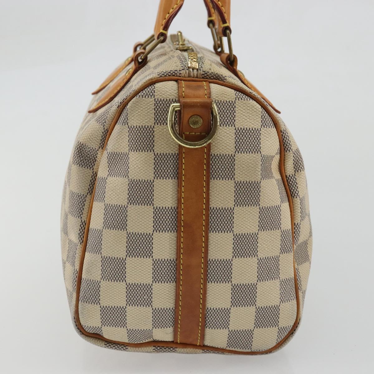 LOUIS VUITTON Damier Azur Speedy Bandouliere 25 Hand Bag N41000 LV Auth 175563