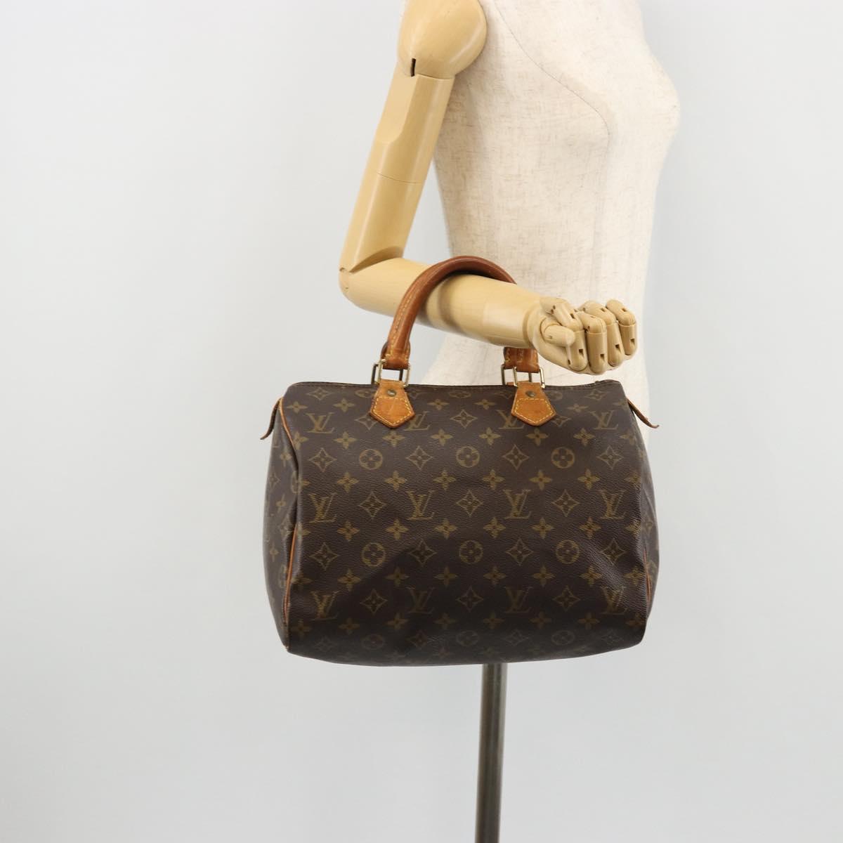 LOUIS VUITTON Monogram Speedy 30 Hand Bag M41526 LV Auth 175607
