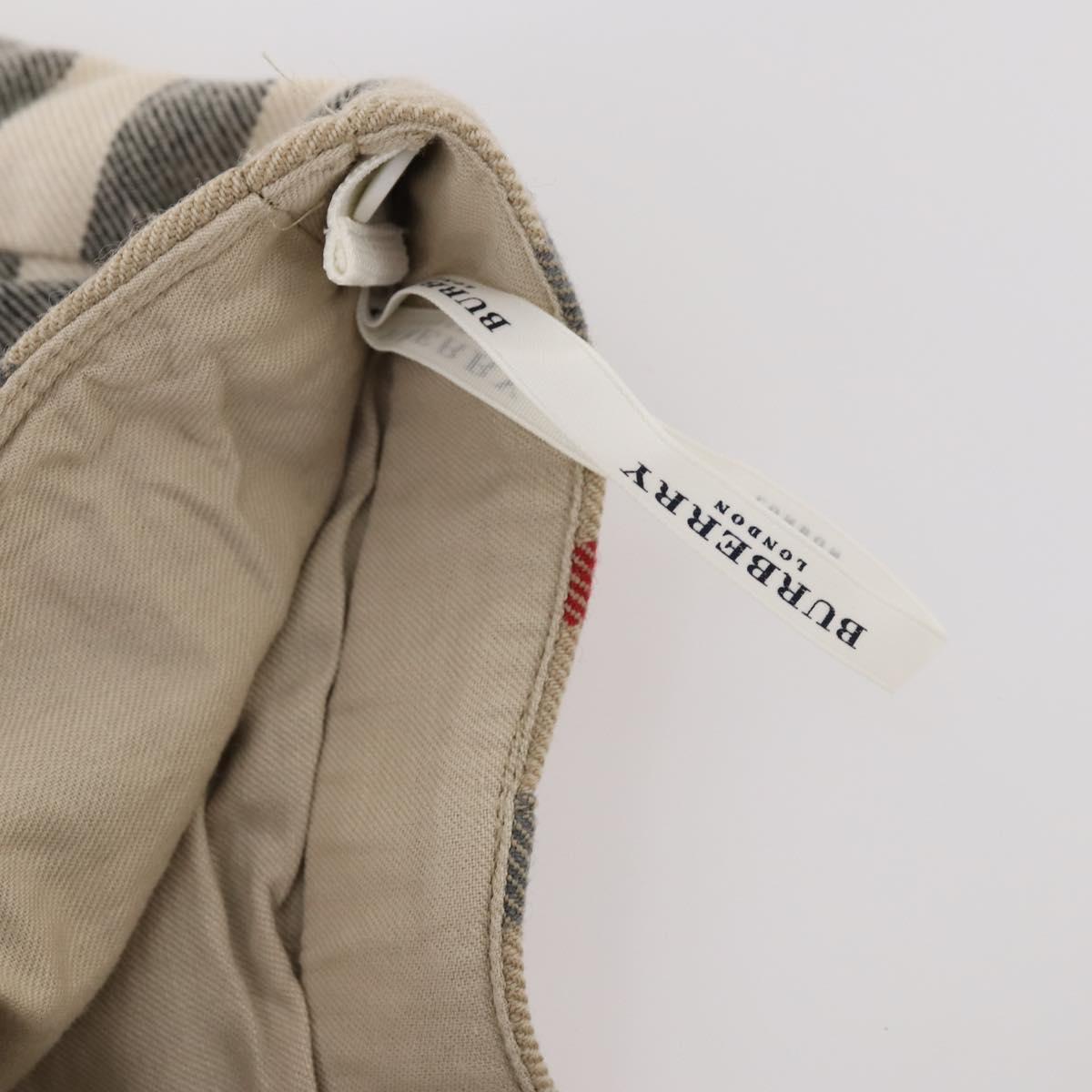 BURBERRY Nova Check Skirt cotton Beige Auth 175668A