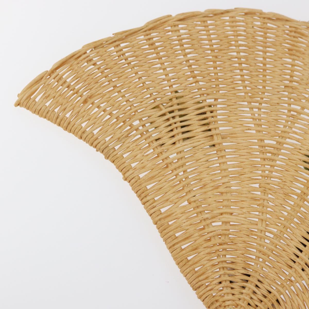 GUCCI Japanese Fan Rattan Beige Auth 175669A
