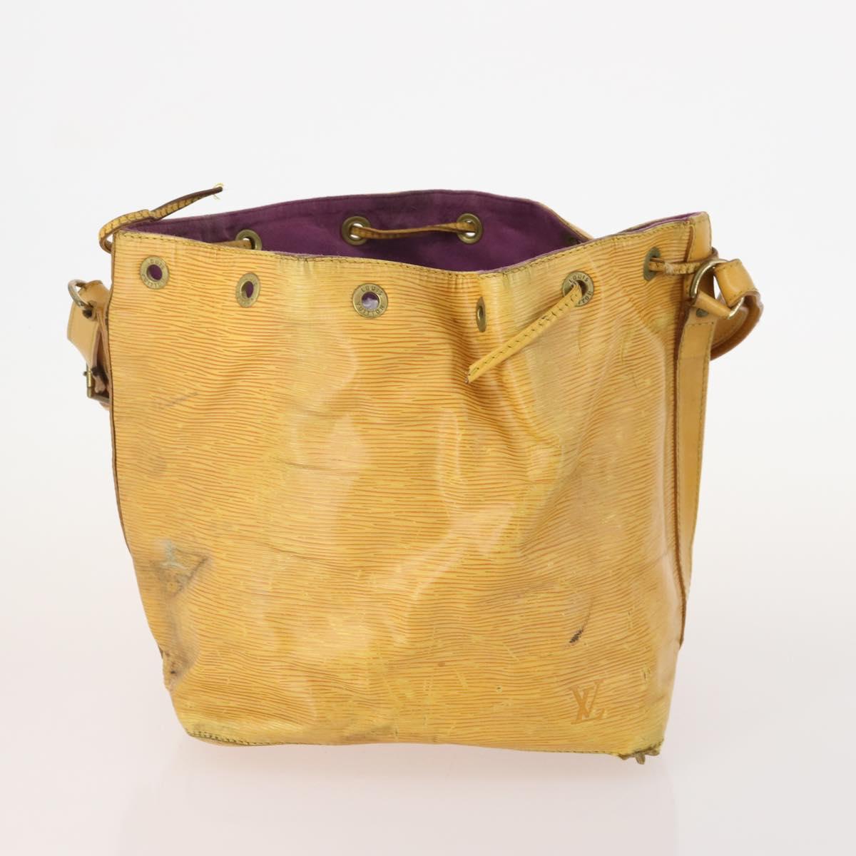 LOUIS VUITTON Epi Shoulder Bag 3 Set Yellow Black Brown LV Auth 175673