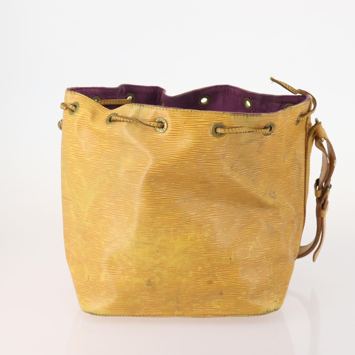 LOUIS VUITTON Epi Shoulder Bag 3 Set Yellow Black Brown LV Auth 175673