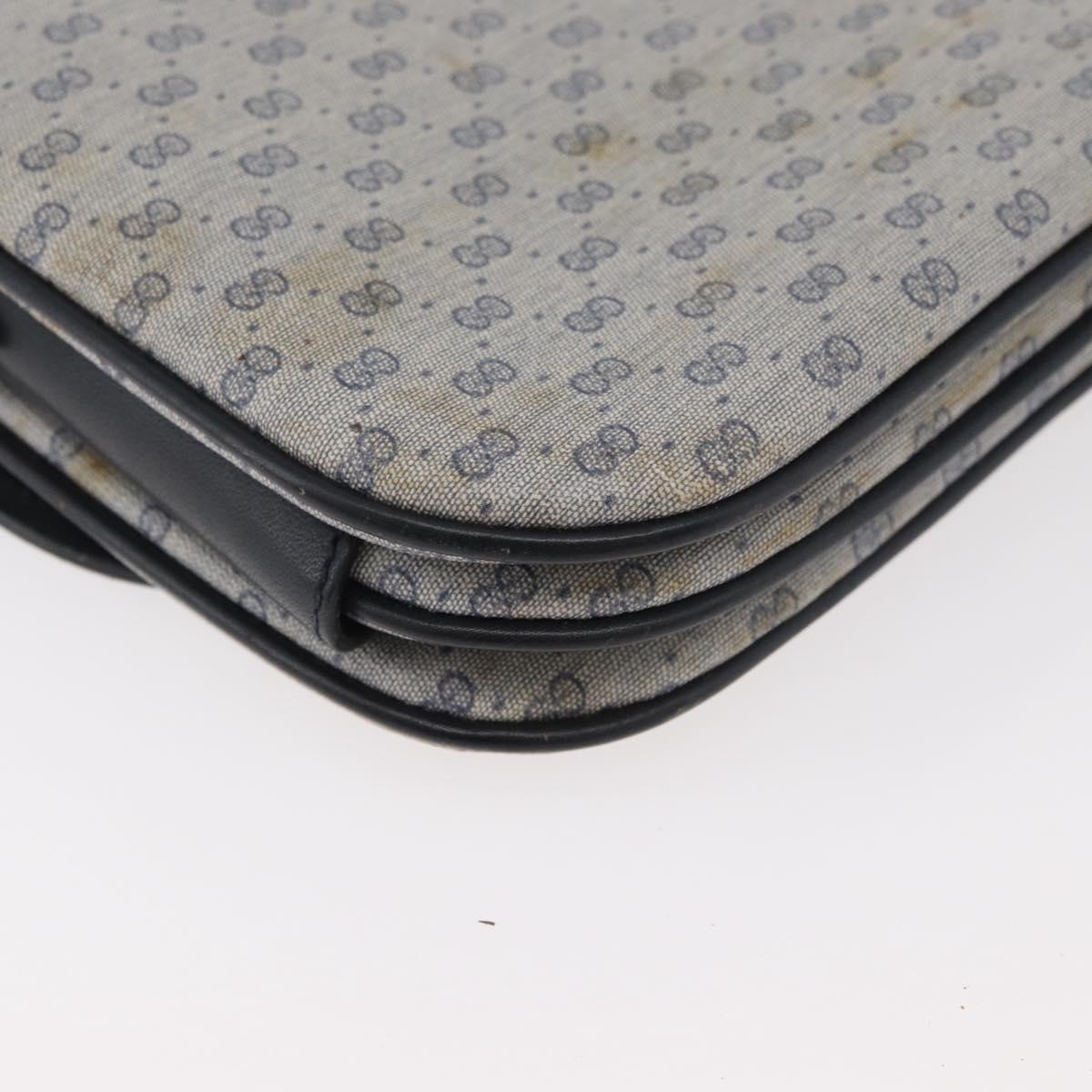 GUCCI Micro GG Supreme Shoulder Bag PVC Navy Gold 001 406 1780 Auth 175726