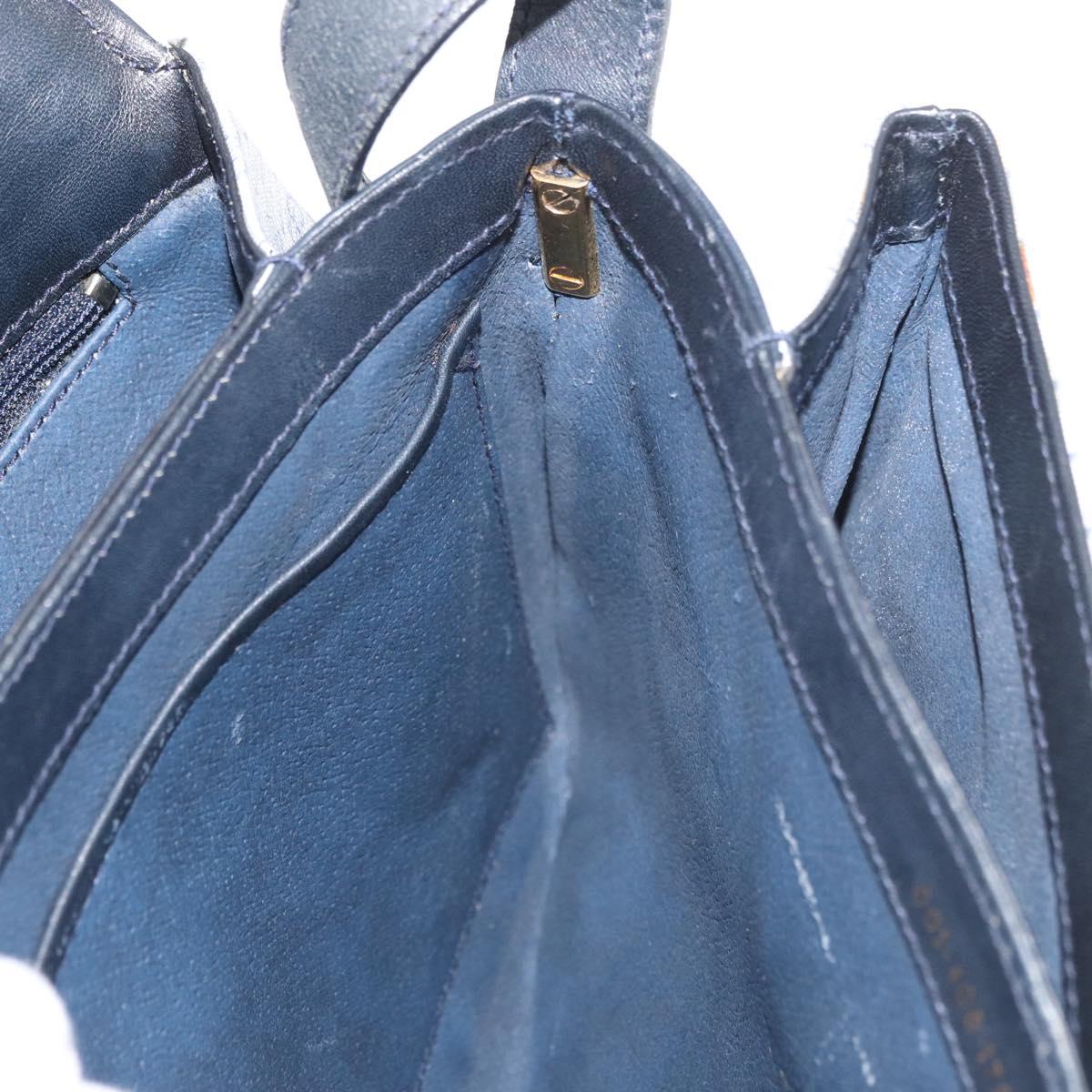 GUCCI Micro GG Supreme Shoulder Bag PVC Navy Gold 001 406 1780 Auth 175726