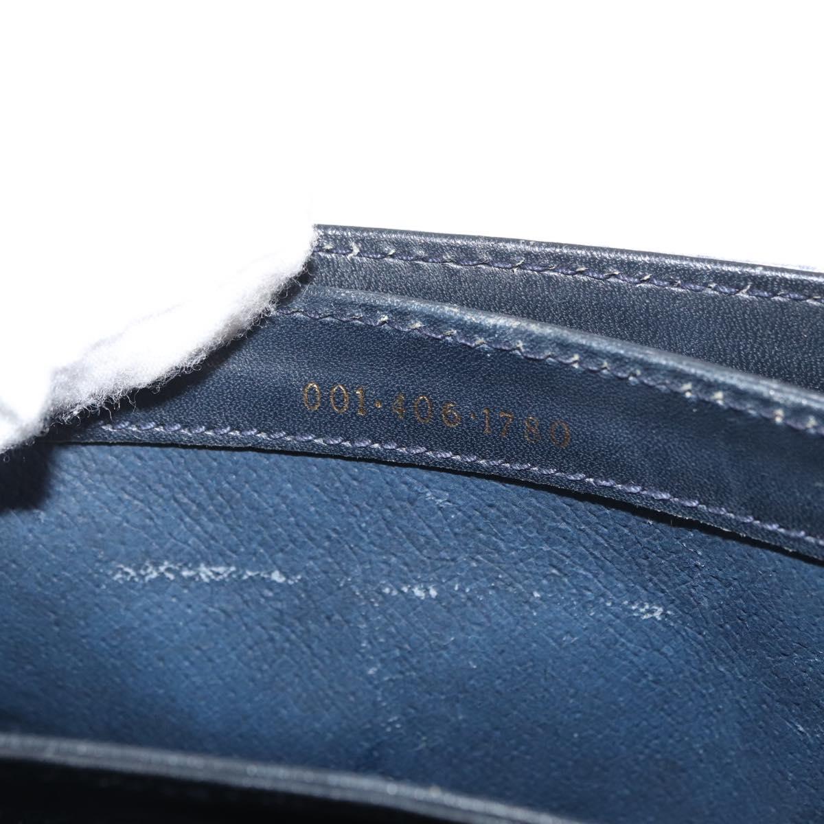 GUCCI Micro GG Supreme Shoulder Bag PVC Navy Gold 001 406 1780 Auth 175726