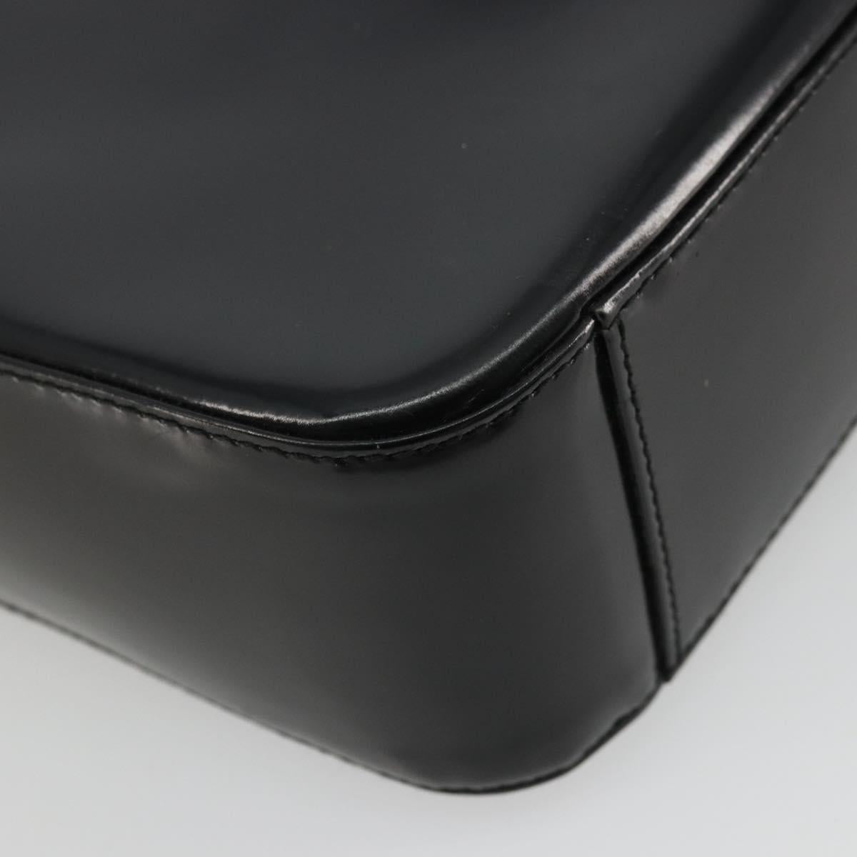 GUCCI Shoulder Bag Patent leather Black Silver 000 1013 0506 Auth 175750
