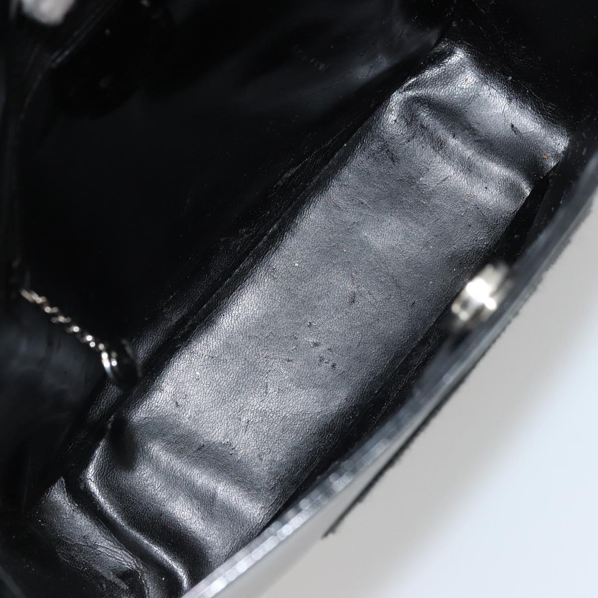 GUCCI Shoulder Bag Patent leather Black Silver 000 1013 0506 Auth 175750
