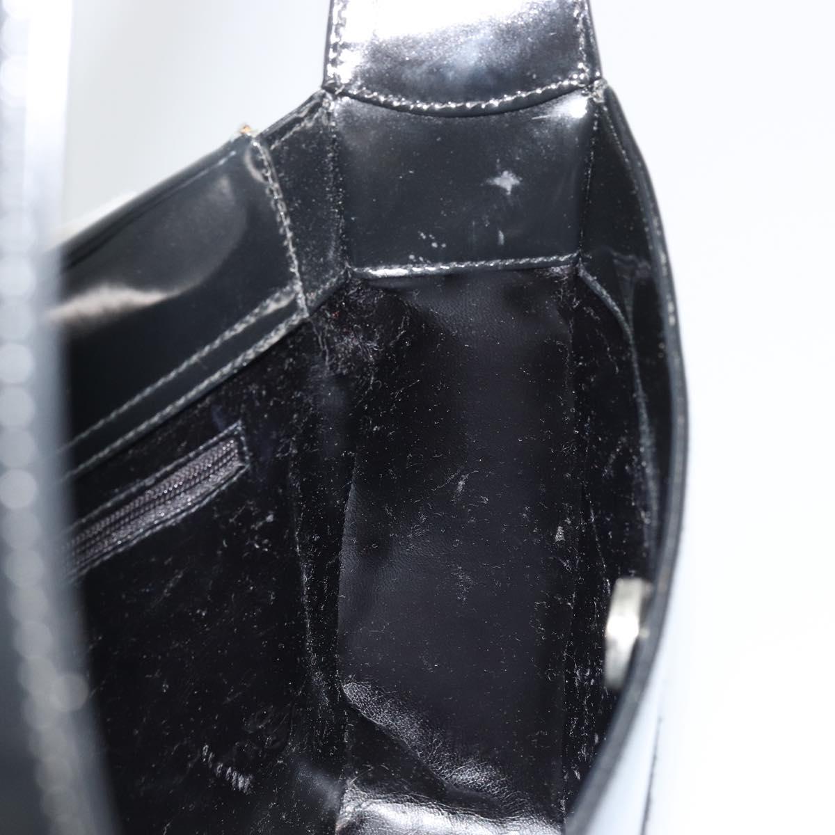 GUCCI Shoulder Bag Patent leather Black Silver 000 1013 0506 Auth 175750