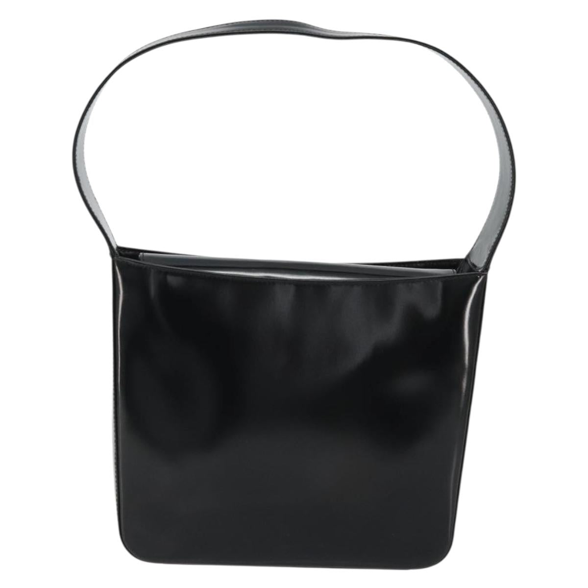 GUCCI Shoulder Bag Patent leather Black Silver 000 1013 0506 Auth 175750