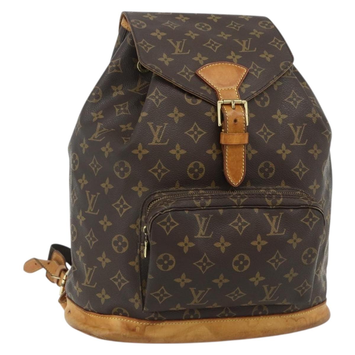 LOUIS VUITTON Monogram Montsouris GM Backpack M51135 LV Auth 175760