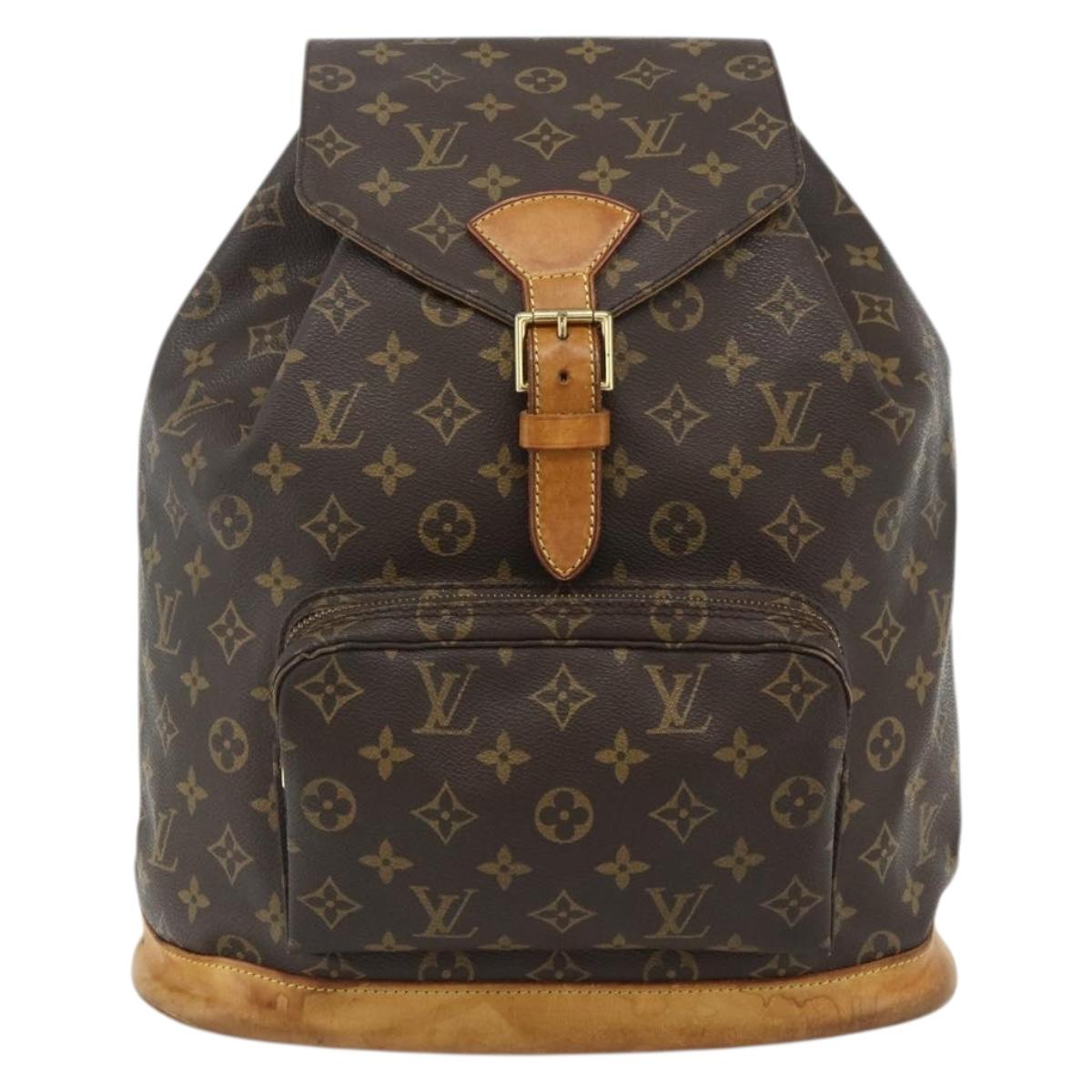 LOUIS VUITTON Monogram Montsouris GM Backpack M51135 LV Auth 175760